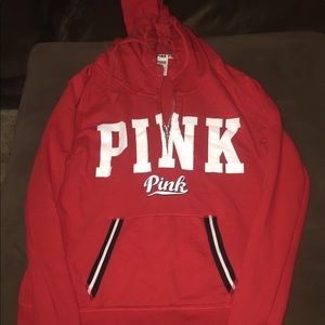 Red Victoria secret sweatshirt